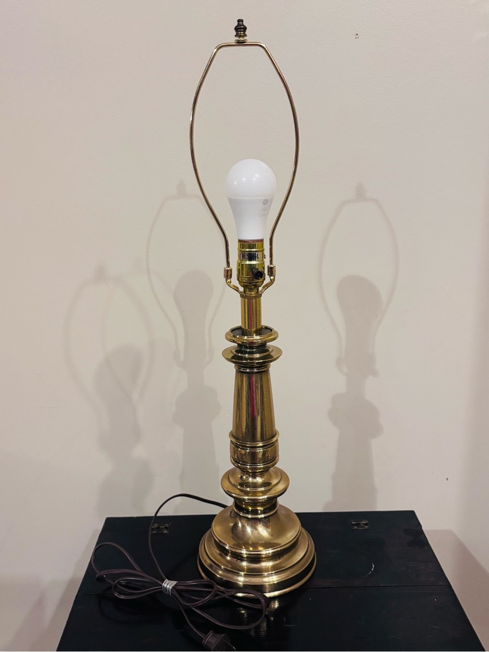 26inch vintage brass stiffel lamp